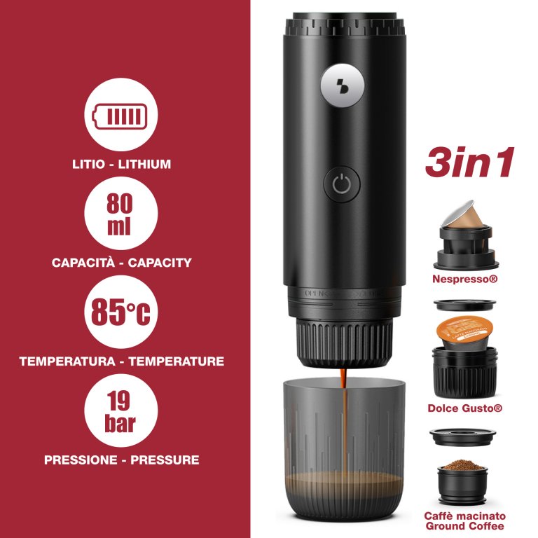 Espressor reincarcabil 3-in-1, Beper, P101CAF250