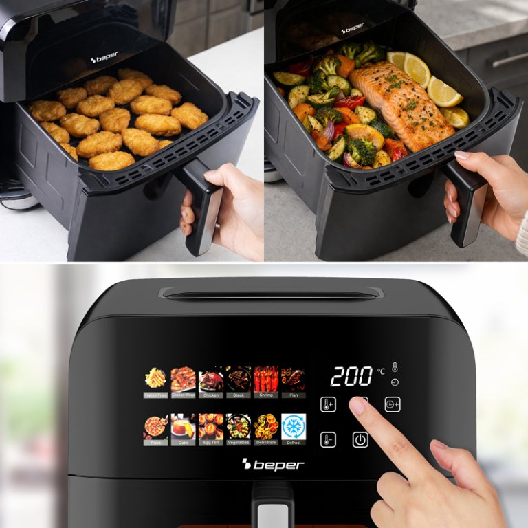 Friteuza digitala cu aer cald 9L MIRABELLA, Beper, P101FRI091