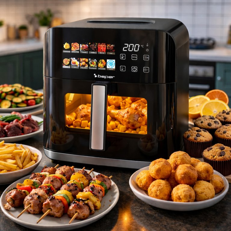 Friteuza digitala cu aer cald 9L MIRABELLA, Beper, P101FRI091