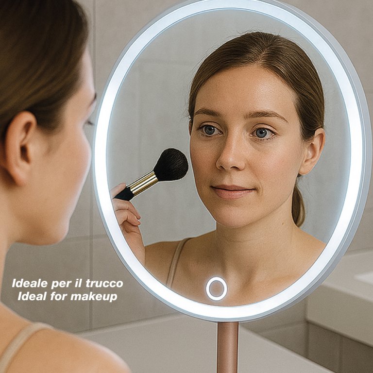 Oglinda cosmetica cu lumina LED reincarcabila, Beper, P302VIS051