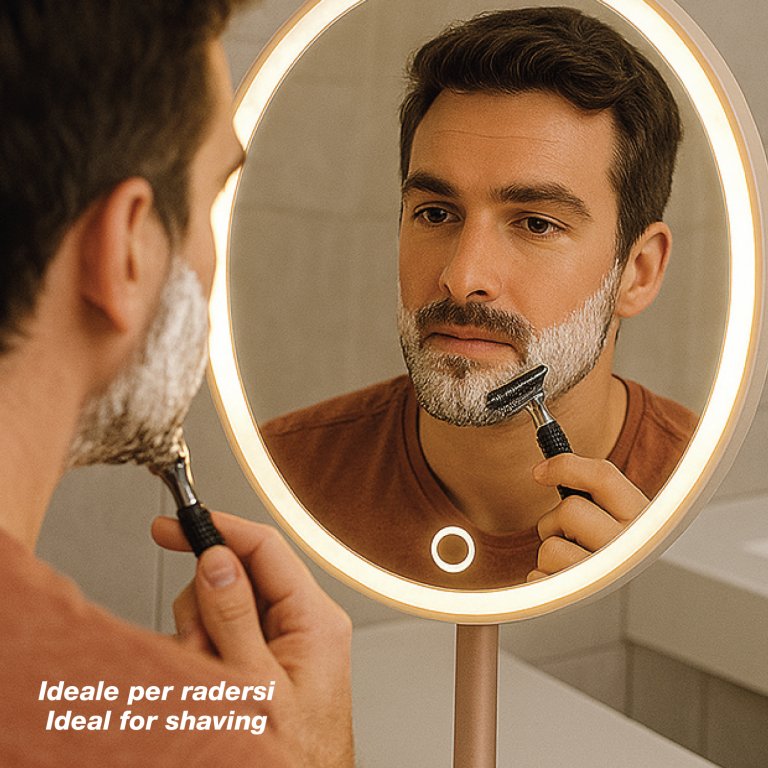 Oglinda cosmetica cu lumina LED reincarcabila, Beper, P302VIS051