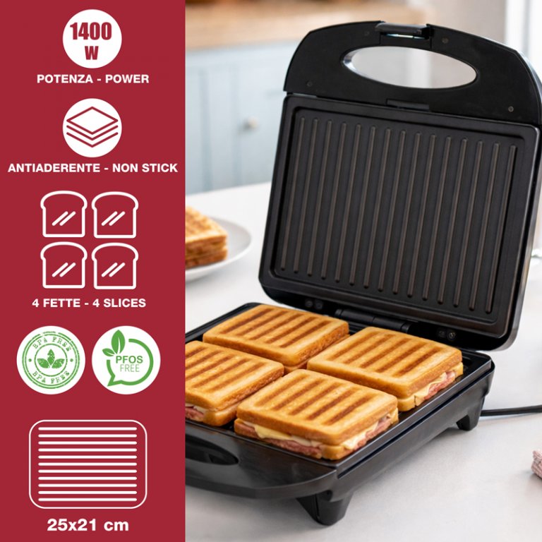 Sandwich maker 4 felii, Beper, P101TOS040