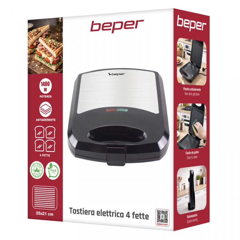 Sandwich maker 4 felii, Beper, P101TOS040