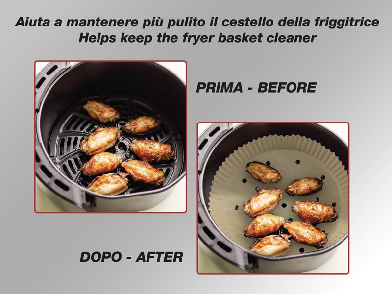 Set 100 hartii pentru friteuze cu aer cald, Beper, C103ACC001