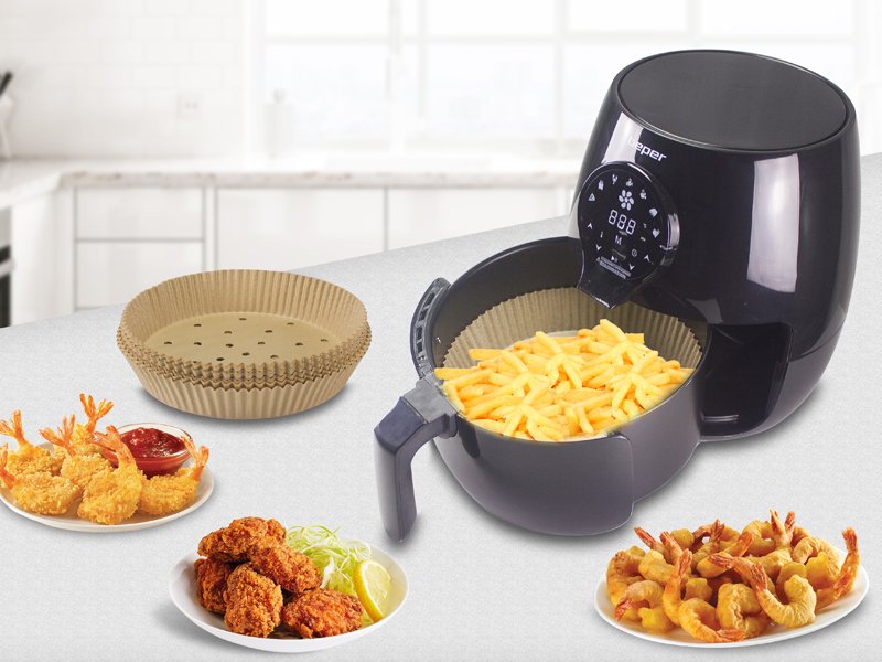 Set 100 hartii pentru friteuze cu aer cald, Beper, C103ACC001