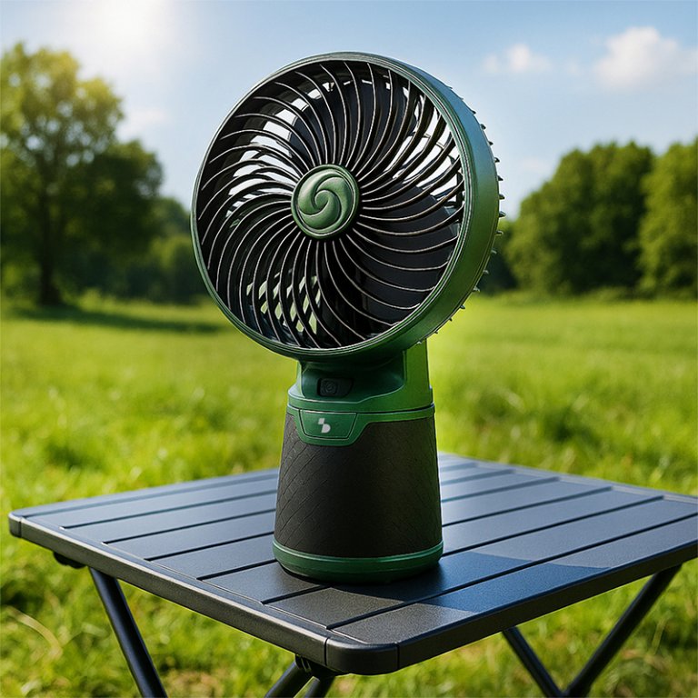 Set 3 in 1 pentru camping: ventilator + lanterna + felinar, Beper, P207ILO900