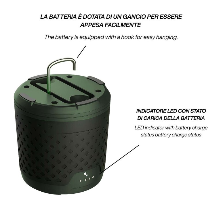 Set 3 in 1 pentru camping: ventilator + lanterna + felinar, Beper, P207ILO900