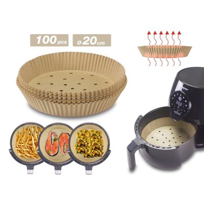 Set 100 hartii pentru friteuze cu aer cald, Beper, C103ACC001